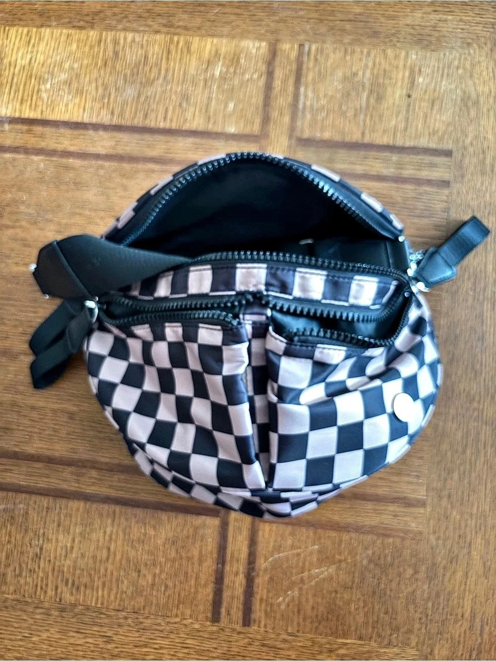 Black & Tan Checkered Crossbody